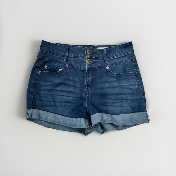 Aéropostale Pants - Aeropostale High Waist Blue Stretch Shorty Shorts Size 0